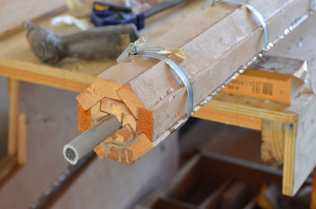 Cable ducting in main mast.