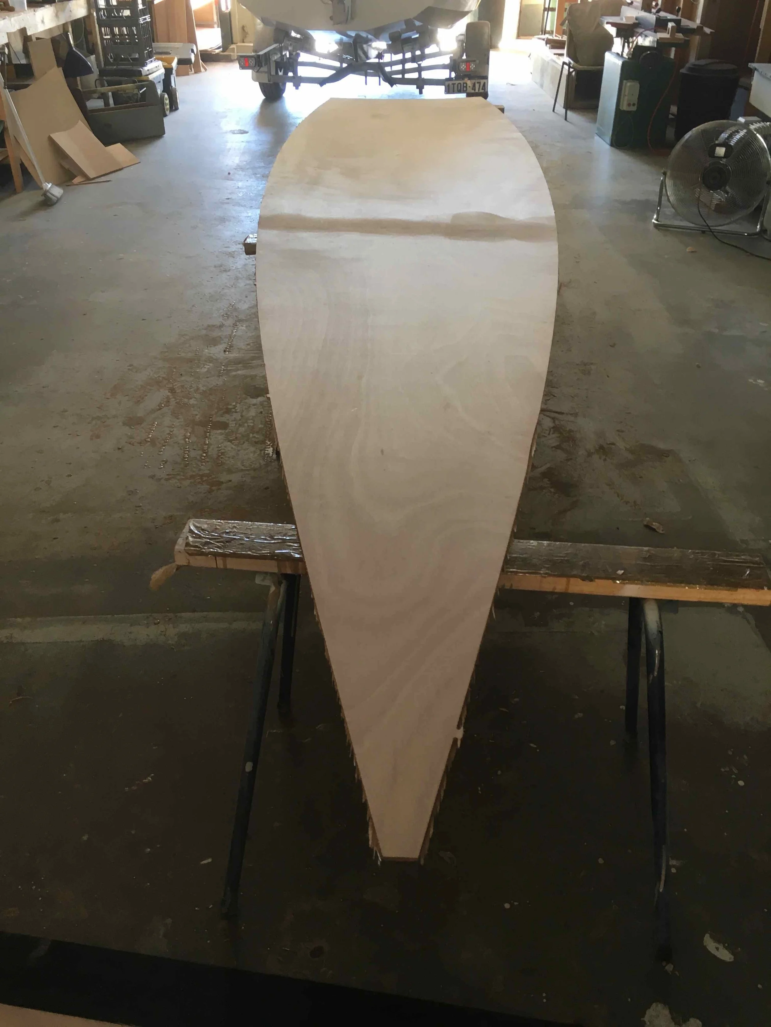 Bottom panel glued together