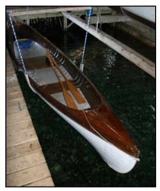 Photo 4: The Booby is symmetrical fore and aft and is a stunning boat. It can be rowed solo or double and can take a load. It is fast and powerful and oneof the most seaworthy of the series owing to its size.