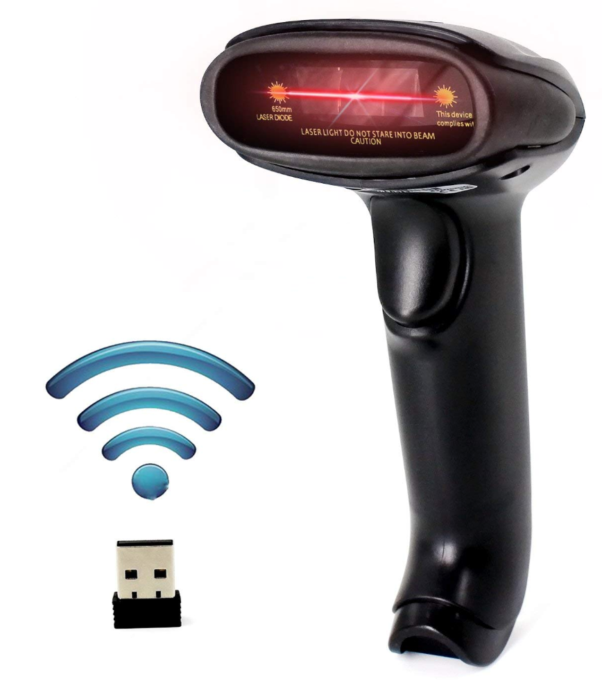 USB-connected or blue-tooth barcode scanners (shown here) are inexpensive and widely available.