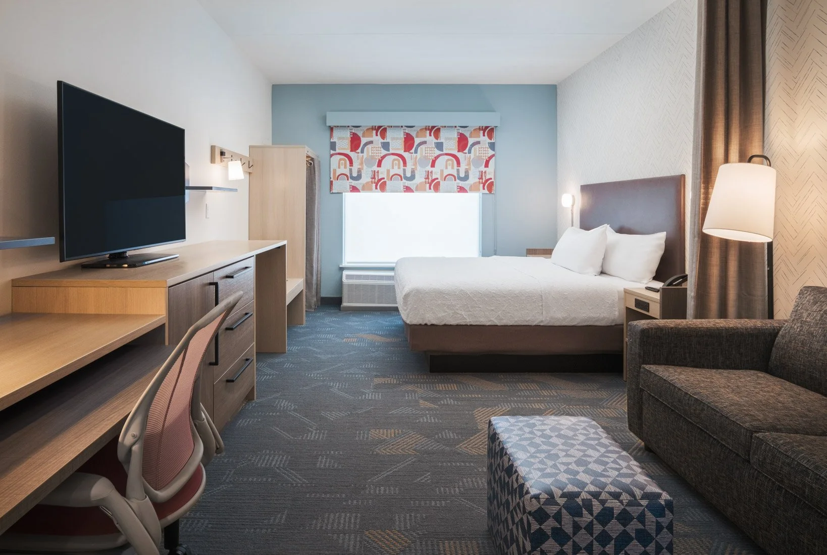  Original Filename: BNALIHT_Home2_kingbed_4926.jpg File Name: king_bed Caption: King guest room Marketing Caption: Spacious king guest room at Home2 Suites by Hilton Spring Hill TN. Alternate Tag: Guest room with king bed and seating area Keywords: g