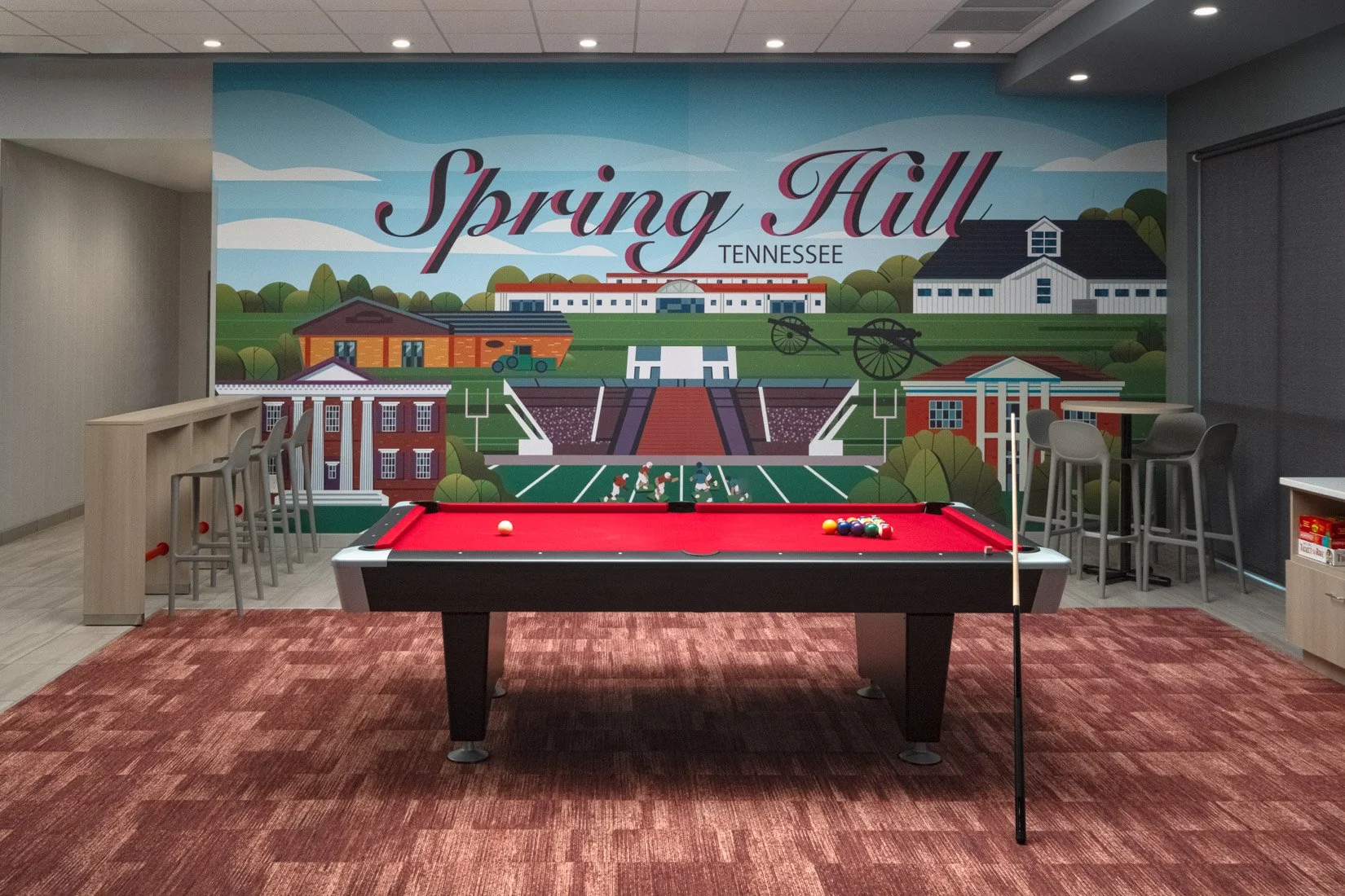  Original Filename: 3913_BNASPRU_TRU_lobbybilliardtable.jpg File Name: Tru-Billiards.jpg Caption: Lobby billiards table Marketing Caption: Billiards table in the Tru by Hilton Spring Hill lobby offering casual entertainment. Alternate Tag: Tru hotel 