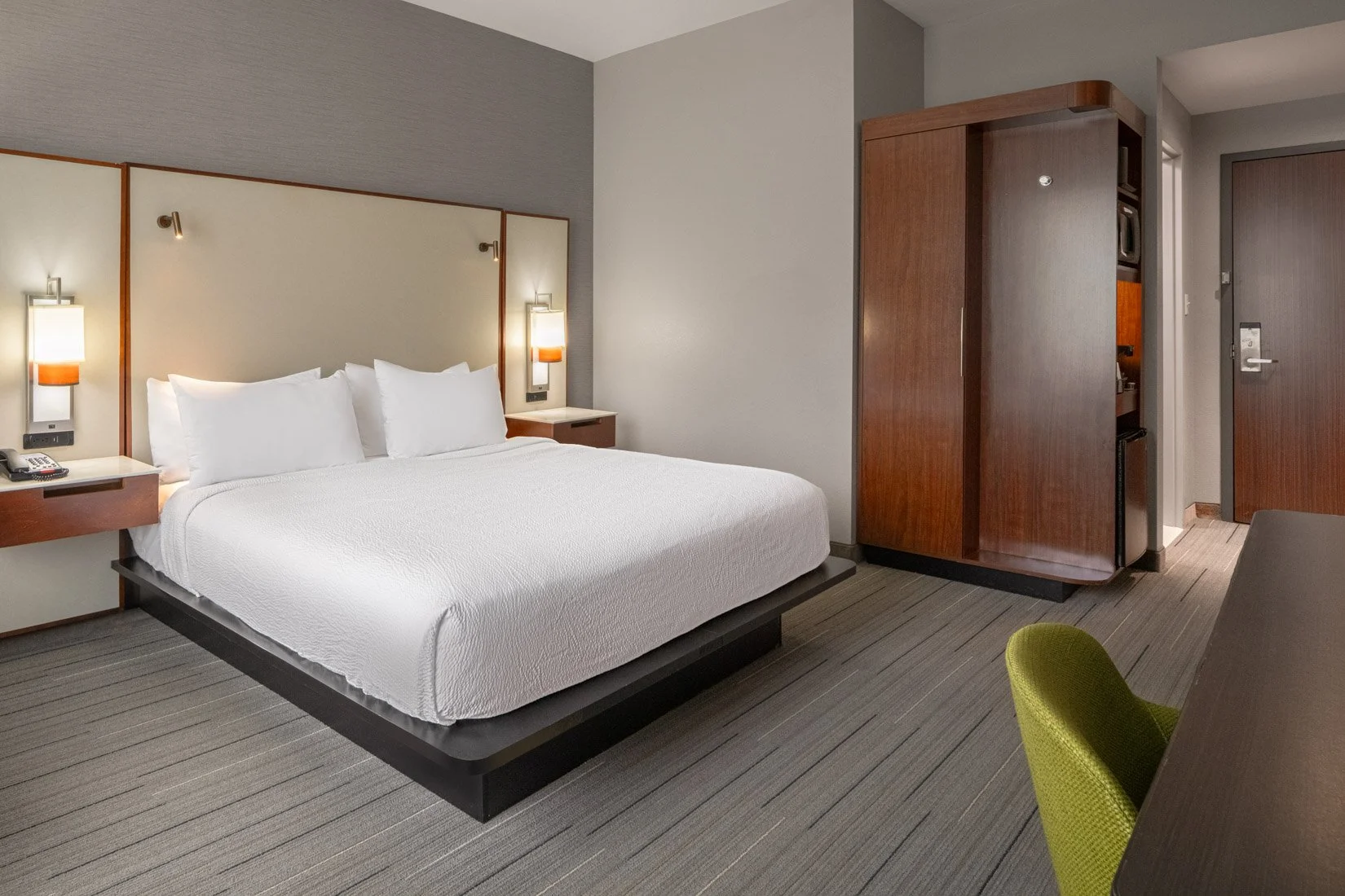  Original Filename: 1704_GTLFG_Fairfield_kingstudiocloset.jpg File Name: GTLFG-King-Studio-Closet.jpg Caption: King studio closet and storage area Marketing Caption: Convenient closet and in-room storage area in a king studio at Fairfield Inn &amp; S