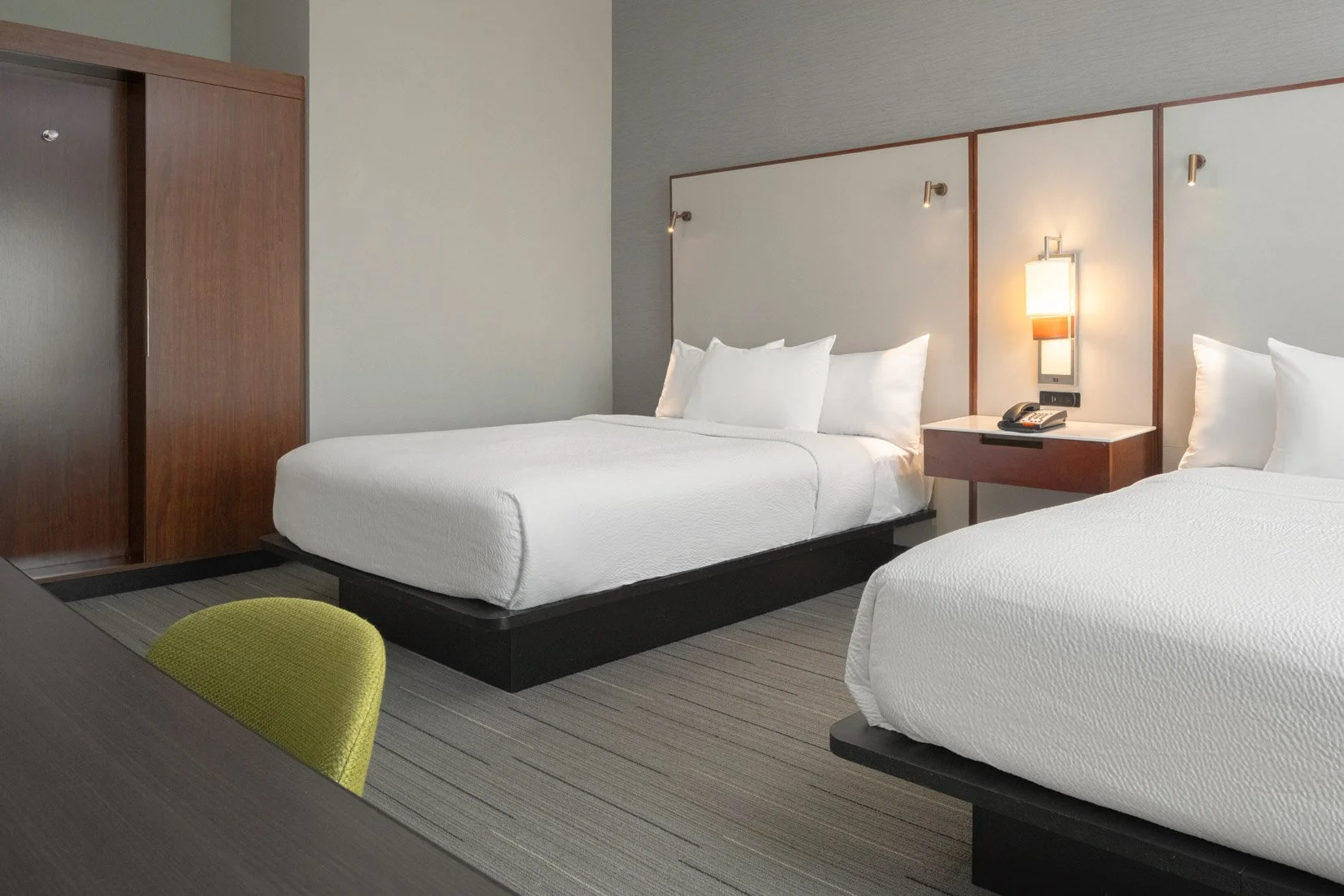  Original Filename: 1708_GTLFG_Fairfield_qqueenstudiocloset.jpg File Name: GTLFG-Two-Queen-Studio-Closet.jpg Caption: Two queen studio closet and storage Marketing Caption: Closet and storage area within a two queen studio guest room at Fairfield Inn