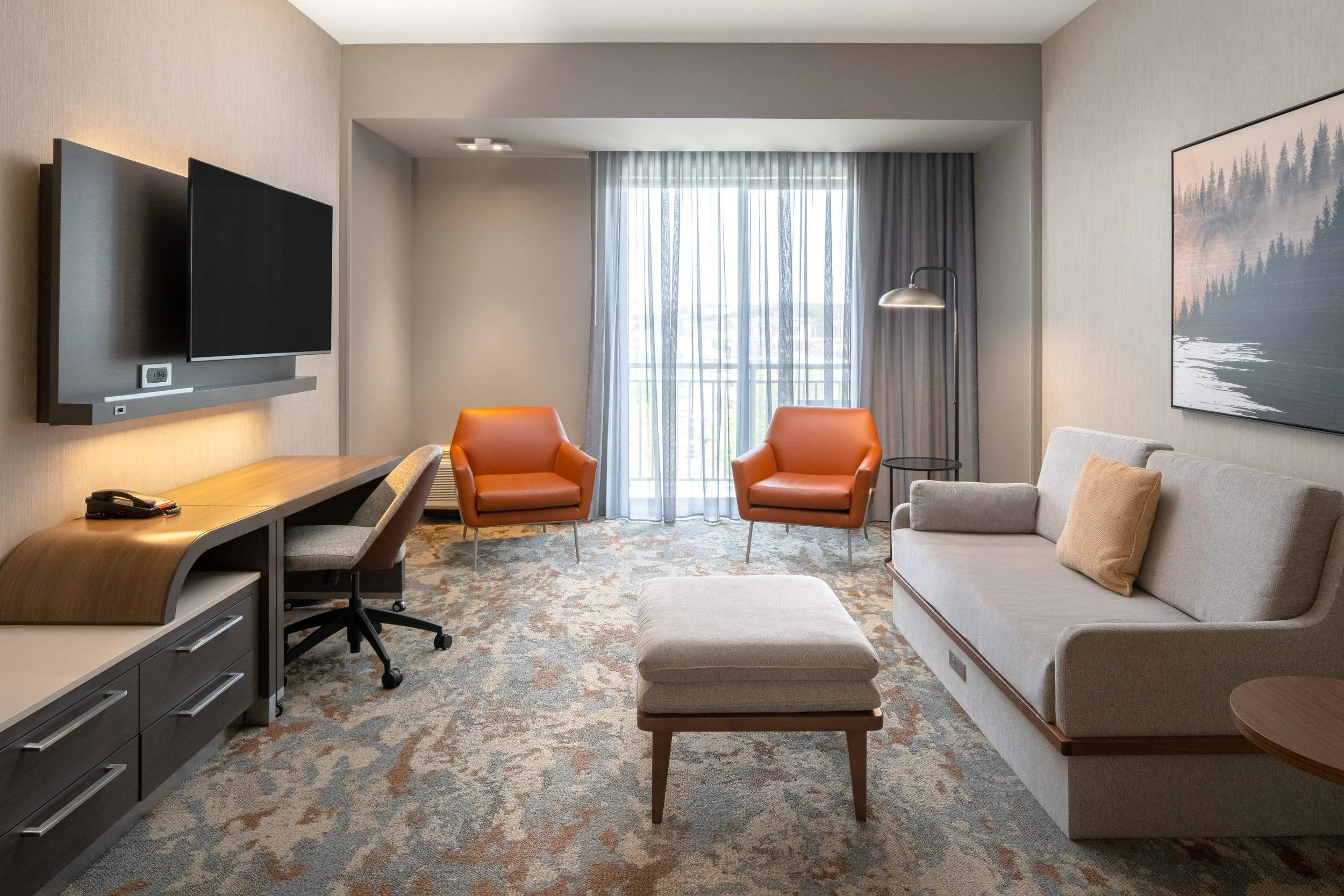  ORIGINAL FILENAME:  4935_TYSCP_Courtyard_qqst_livingwindow.jpg  FILE NAME:  Suite  PHOTO PLACEMENT TAG:  Search in DAC for: Suites  CAPTION:  Queen/Queen Suite Living  MARKETING CAPTION:  The Queen/Queen Suite living area shows sofa seating, accent 
