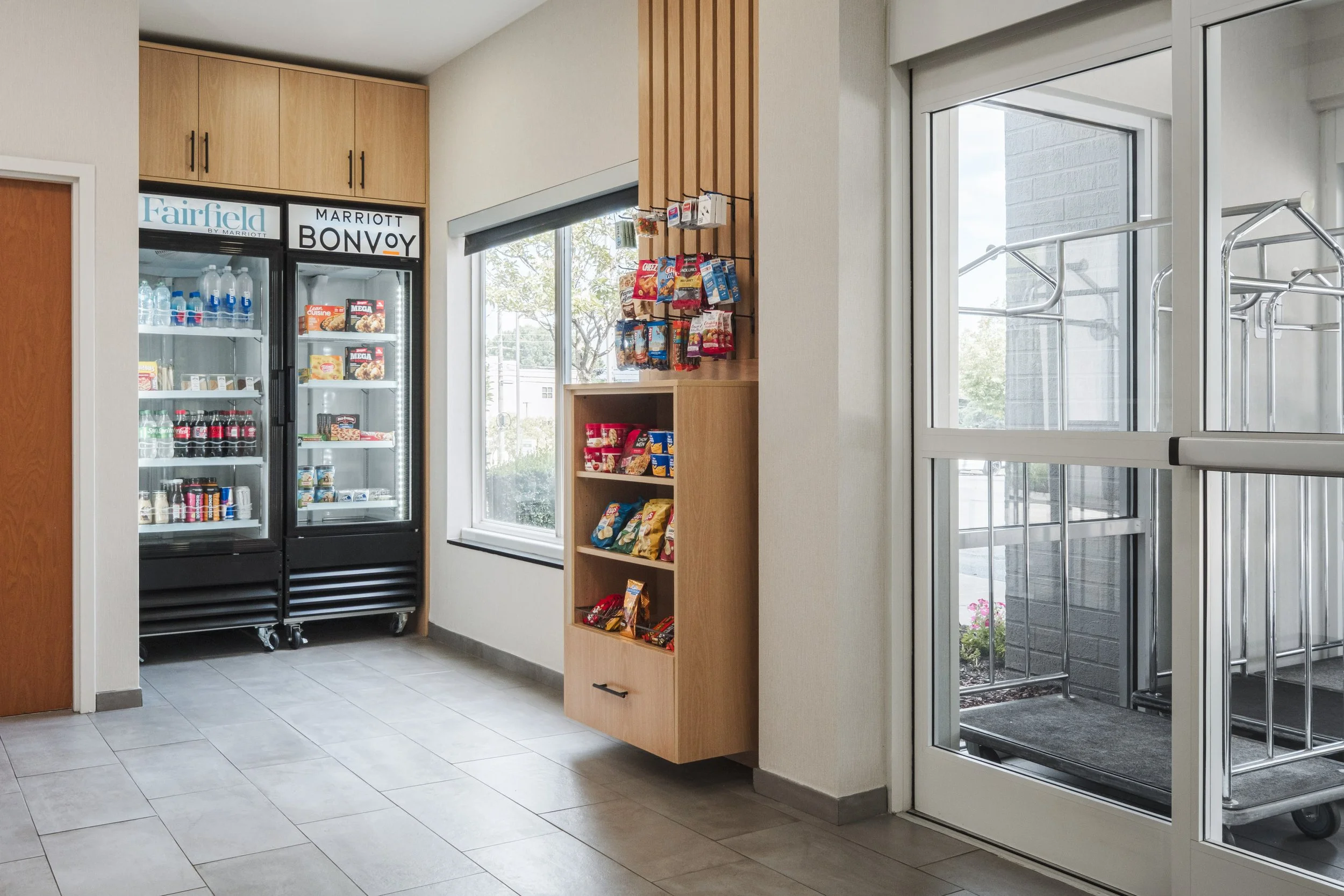  ORIGINAL FILENAME:  CHACL_4_Fairfield_market.jpg  FILE NAME:  Market  PHOTO PLACEMENT TAG:  Search in DAC for: Features  CAPTION:  Market  MARKETING CAPTION:  The market area offers refrigerated beverages, packaged snacks, and a convenient display n