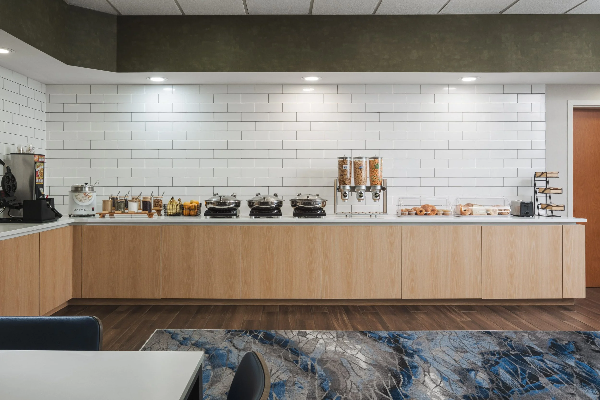  ORIGINAL FILENAME:  CHACL_7_Fairfield_breakfastbar.jpg  FILE NAME:  Breakfast  PHOTO PLACEMENT TAG:  Search in DAC for: Dining  CAPTION:  Breakfast Buffet  MARKETING CAPTION:  The breakfast area presents hot selections, cereals, oatmeal toppings, fr