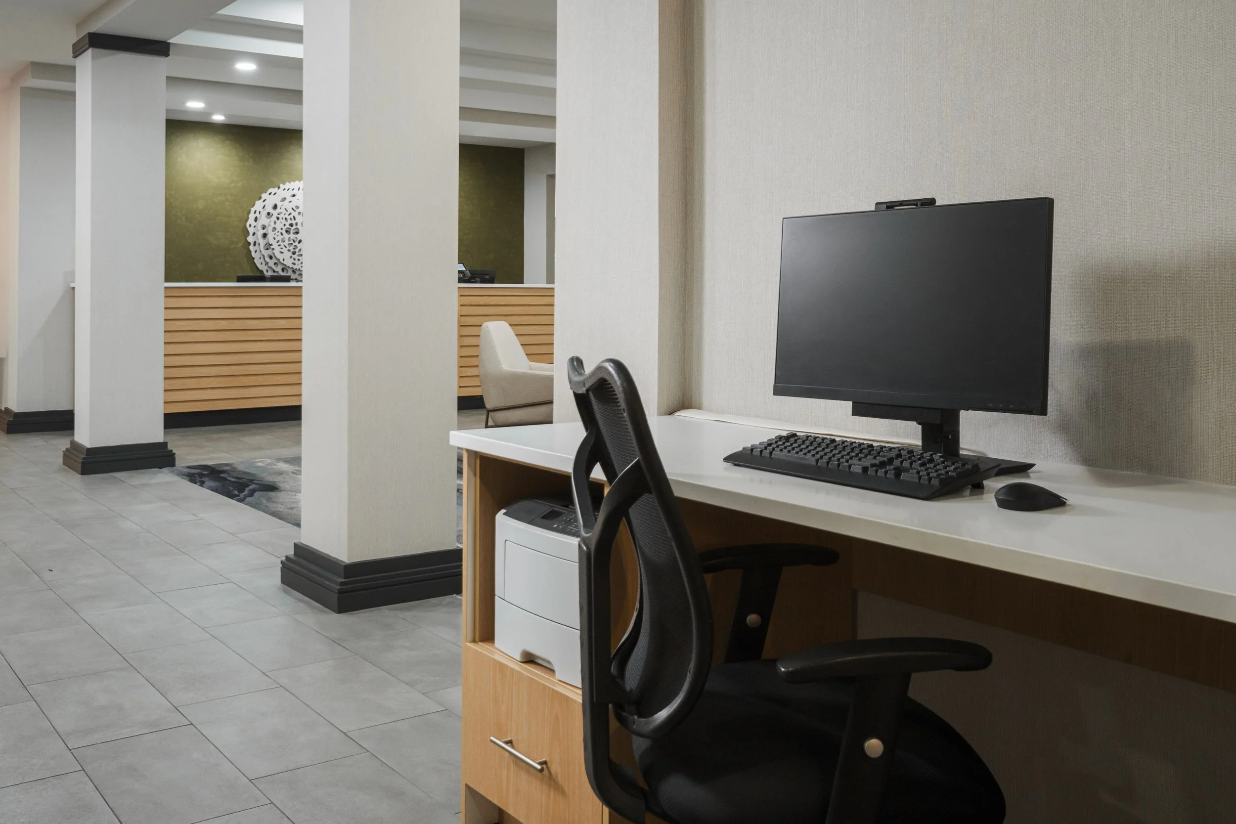  ORIGINAL FILENAME:  CHACL_9_Fairfield_computerprinter.jpg  FILE NAME:  Business Center  PHOTO PLACEMENT TAG:  Search in DAC for: Business Center  CAPTION:  Business Center  MARKETING CAPTION:  A dedicated workstation with computer, printer, and desk