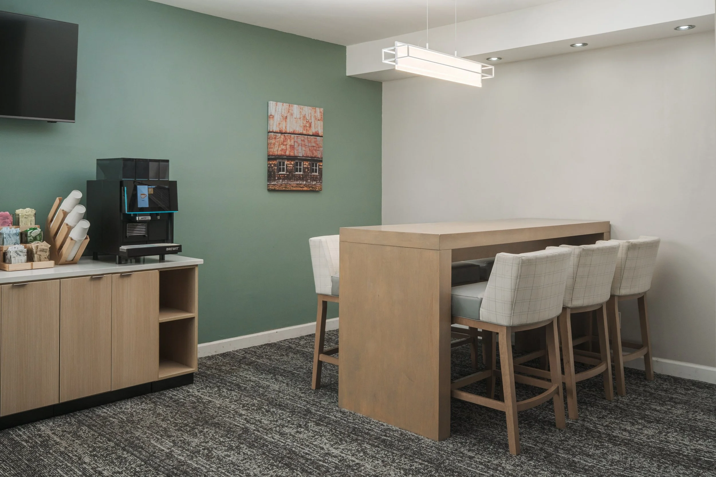  FILE NAME  Coffee Station  CAPTION  Coffee Station  ALT TAG / LOGO DESCRIPTION  Coffee station beside communal work table  GUEST ROOM OR ADD-ON / NRP?  N / A  HAVE PRODUCT ID?  No - unless property confirms Product ID.  IS THIS AN ANCILLARY PRODUCT?