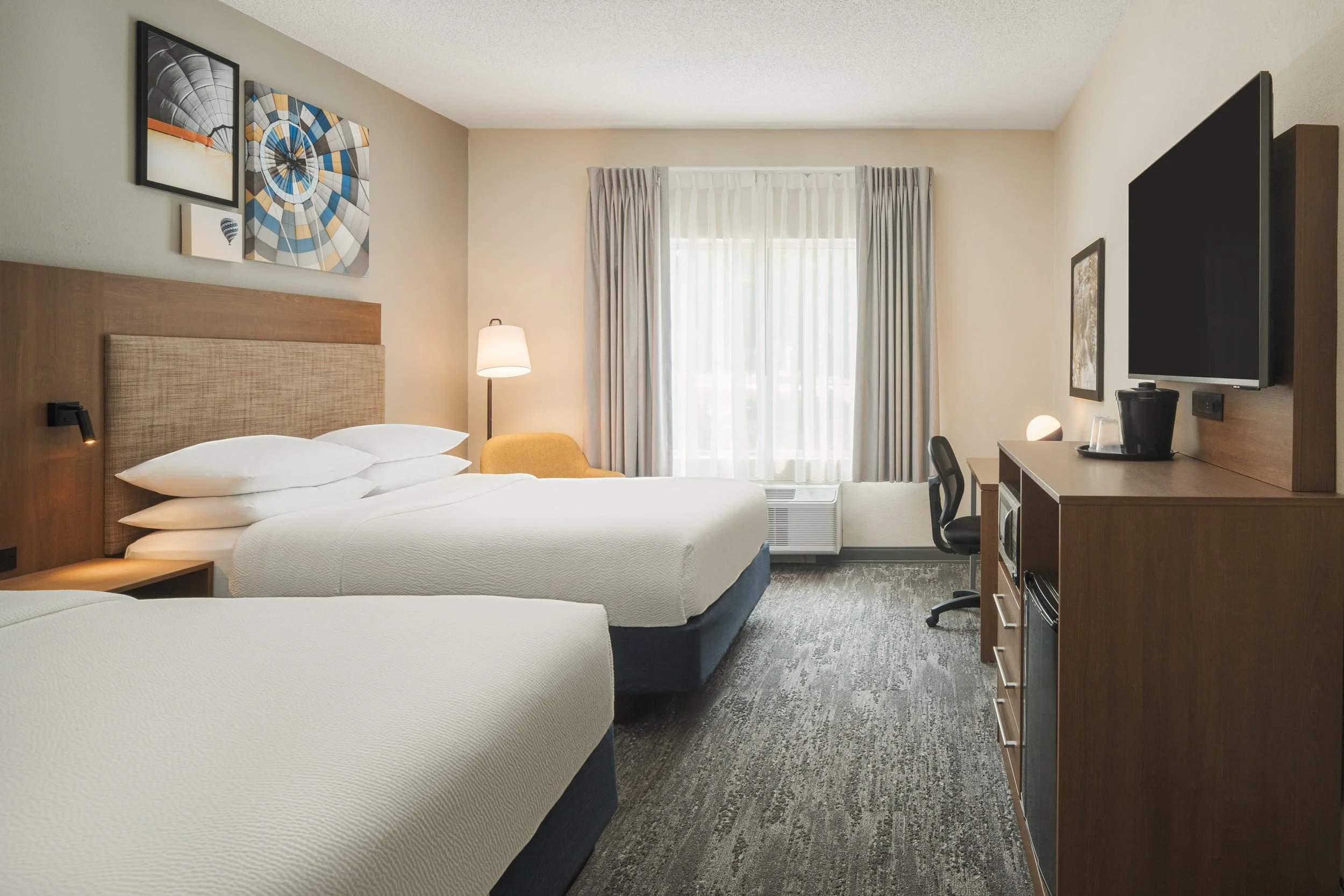  FILE NAME  Guest Room  CAPTION  Queen/Queen Studio  ALT TAG / LOGO DESCRIPTION  Two queen beds, TV, desk, and window  GUEST ROOM OR ADD-ON / NRP?  Sleeping Room / SR  INVENTORY TYPE CODE  Property to enter inventory type code if required.  HAVE PROD