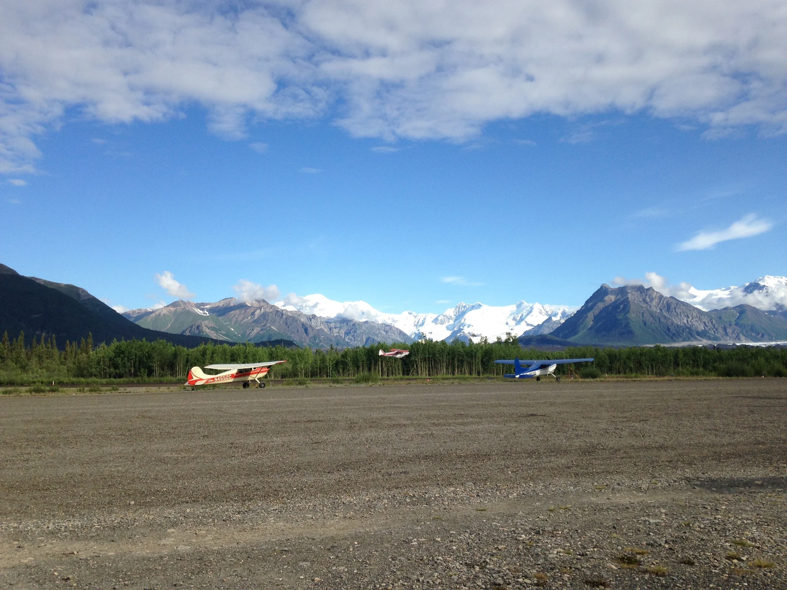 Super Cub taking off in McCarthy