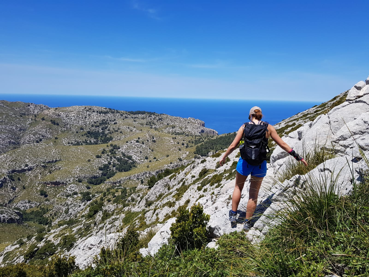 Hiking in the Tramuntana Mountains in Mallorca, Spain