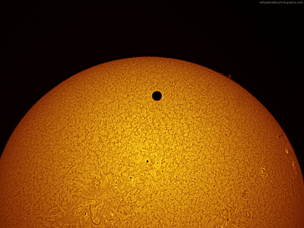The transit of Venus in hydrogen alpha light, 6 June 2012