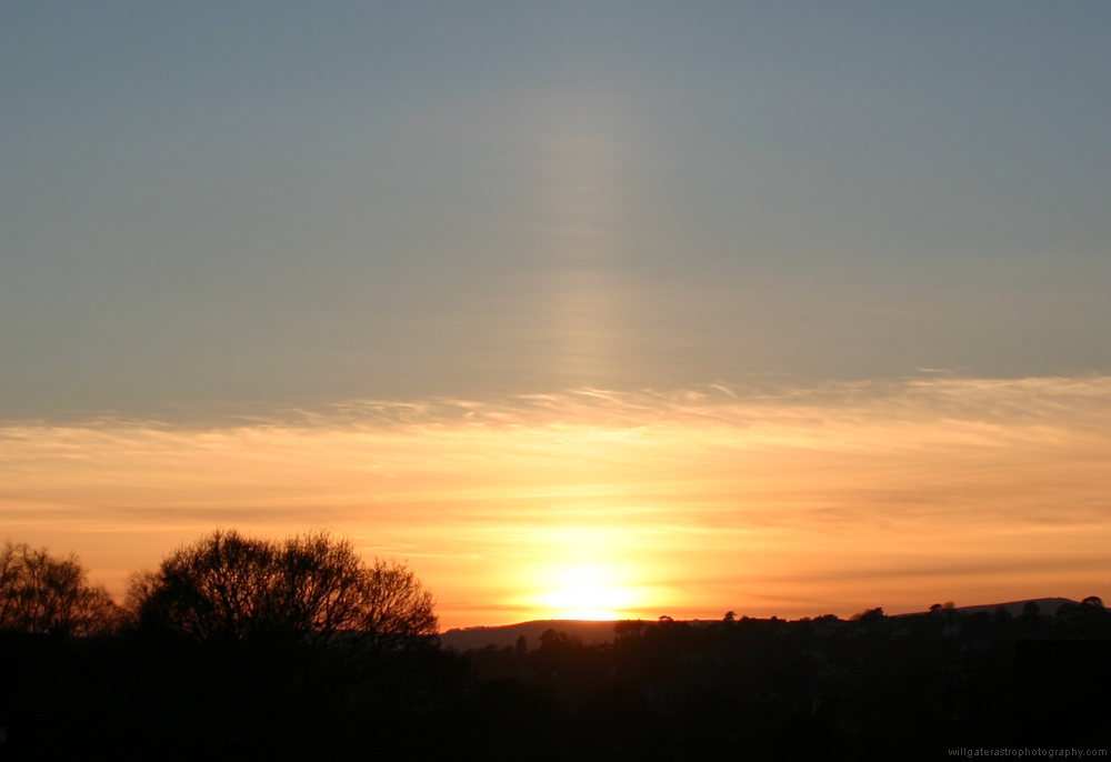 Sun pillar