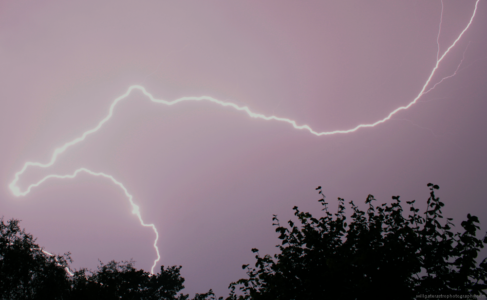 Lightning over Bristol, UK
