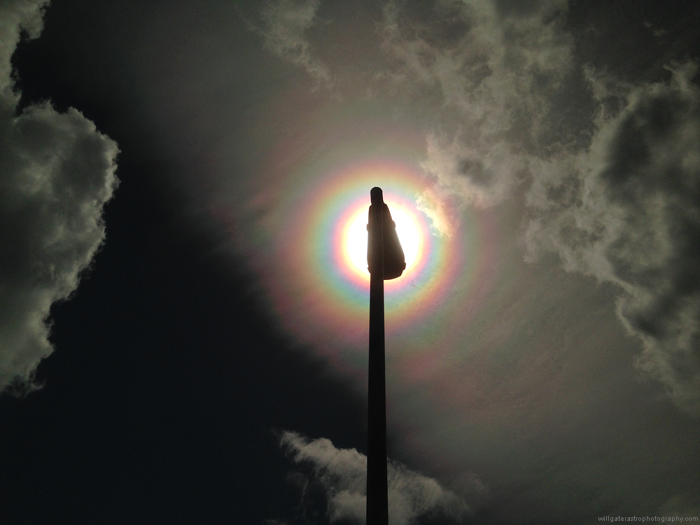 Bright colours within a solar corona