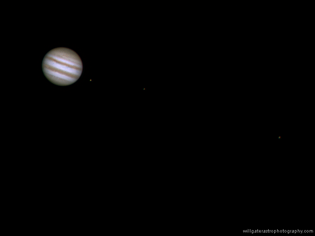 Jupiter with Io, Europa and Ganymede