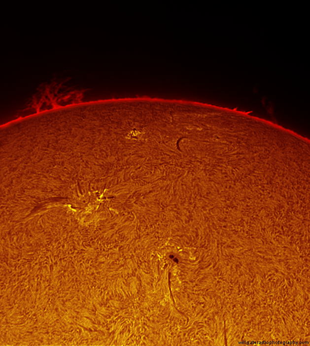 Prominences, active regions & filaments - 22 April 2015