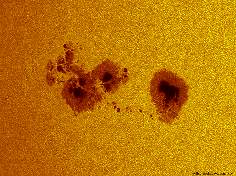 Sunspot AR2371 with surrounding granulation - 19 June 2015