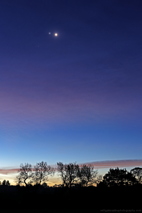 Grouping of Mars, Jupiter and Venus in the morning sky - 25 October 2015