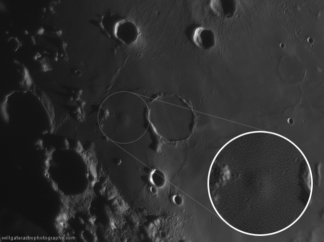 The lunar dome Kies Pi and the crater Kies