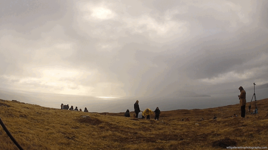 Timelapse of the Moon's shadow sweeping over the Faroe Islands during the March 2015 total solar eclipse