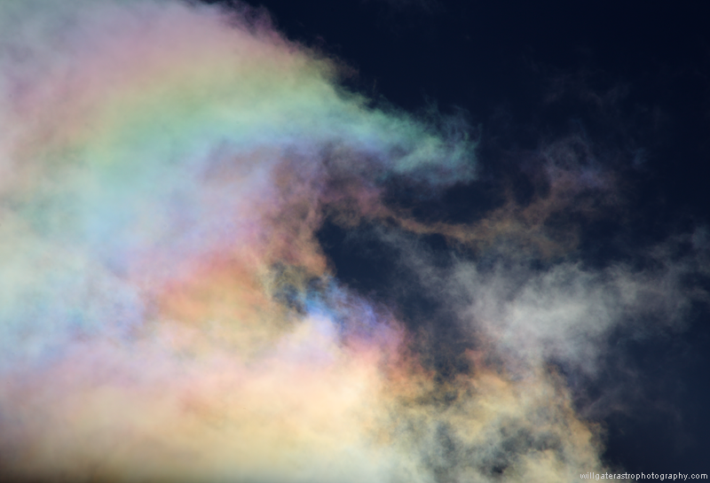 Iridescent cloud