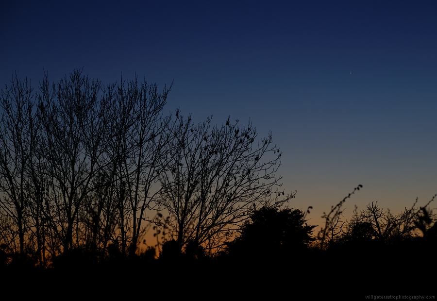 Mercury at twilight, a day before greatest eastern elongation - 17 April 2016