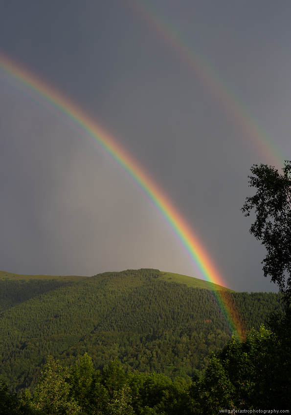 Bright (double) rainbow with supernumerary bows