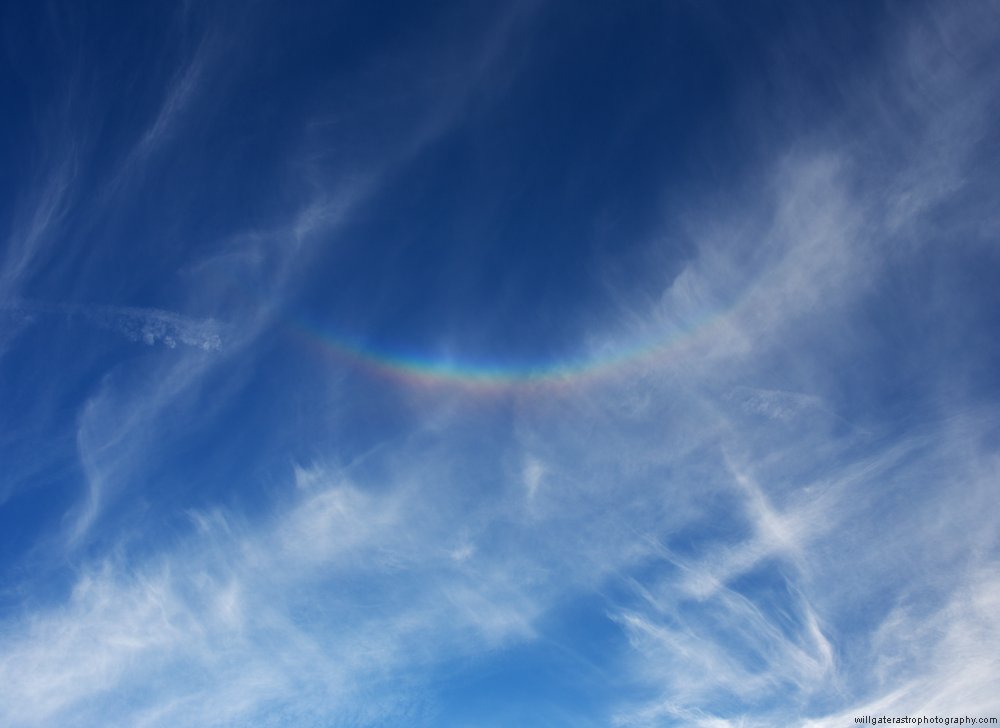Circumzenithal arc over Somerset, UK - 13 August 2016