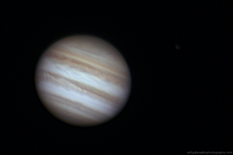 Jupiter and Callisto - ~23:20UT, 6 April 2017