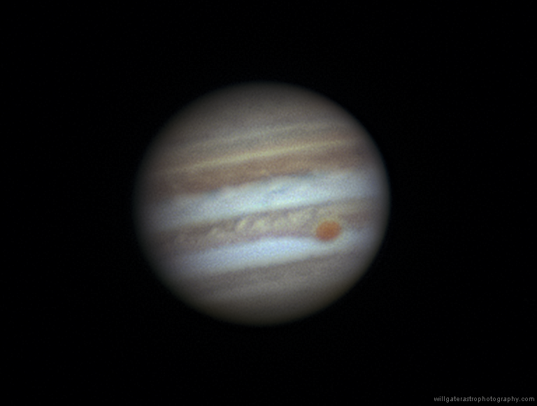 Jupiter and the Great Red Spot - ~21:40UT, 24 May 2017