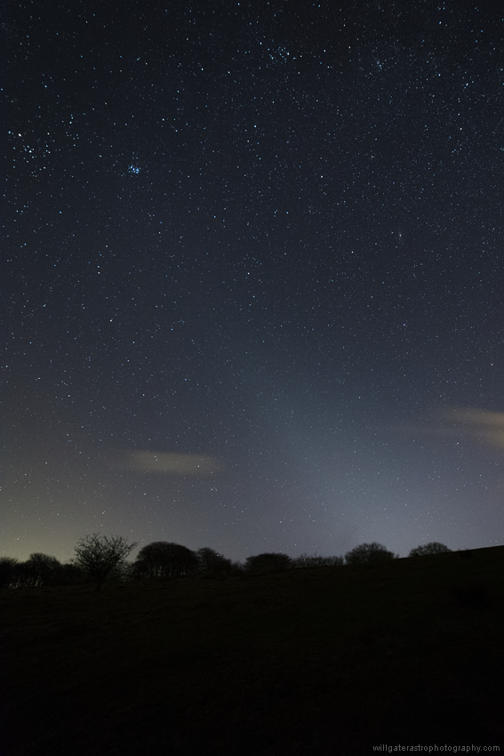The Zodiacal Light at the end of astronomical twilight - 9 February 2018