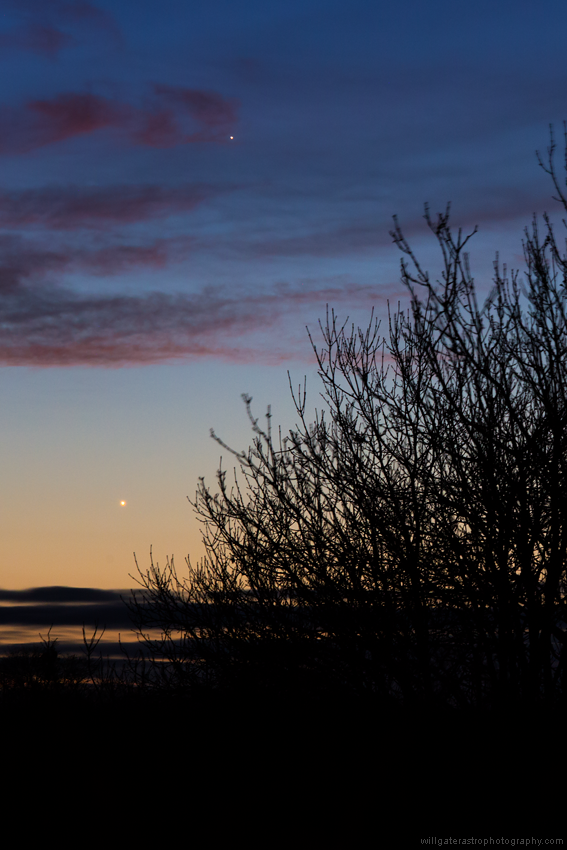 Venus & Mercury (at top) at twilight - 12 March 2018