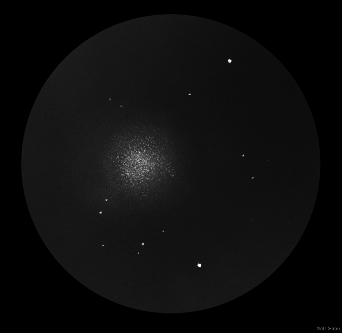 The globular cluser M13 - 20 July 2014 - Instrument used: 8-inch SCT with 26mm Plössl eyepiece
