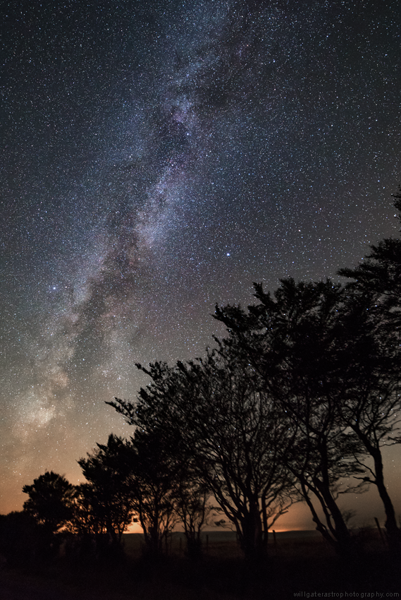 The Summer Triangle (asterism made from bright stars Altair, Deneb and Vega) and the Milky Way star fields