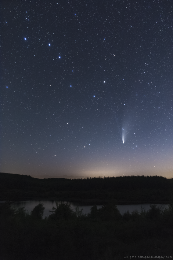 Comet C/2020 F3 (NEOWISE) among the stars of Ursa Major from Dartmoor National Park - 20 July 2020
