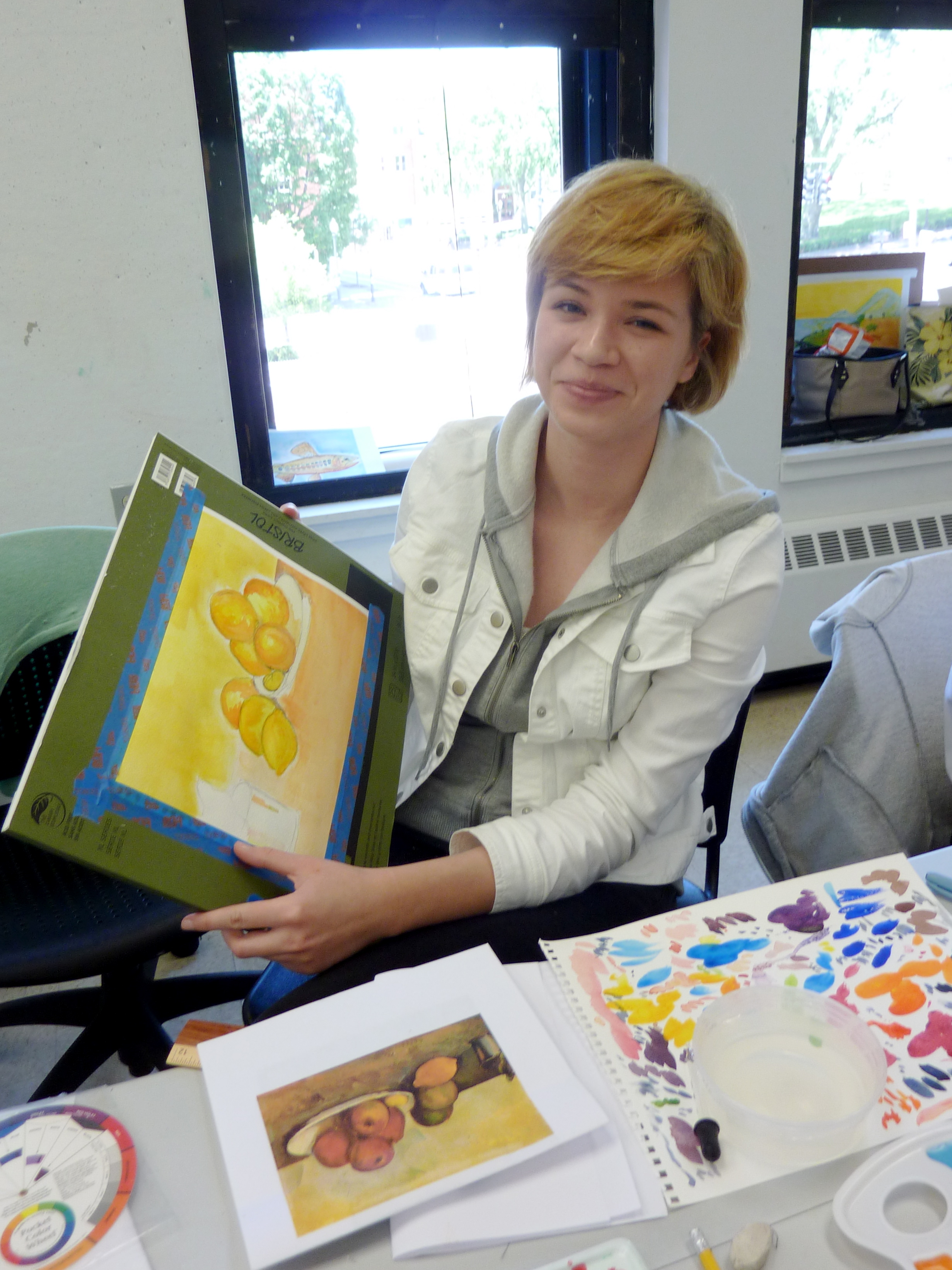 Alessandra took a break from law school to do several paintings.