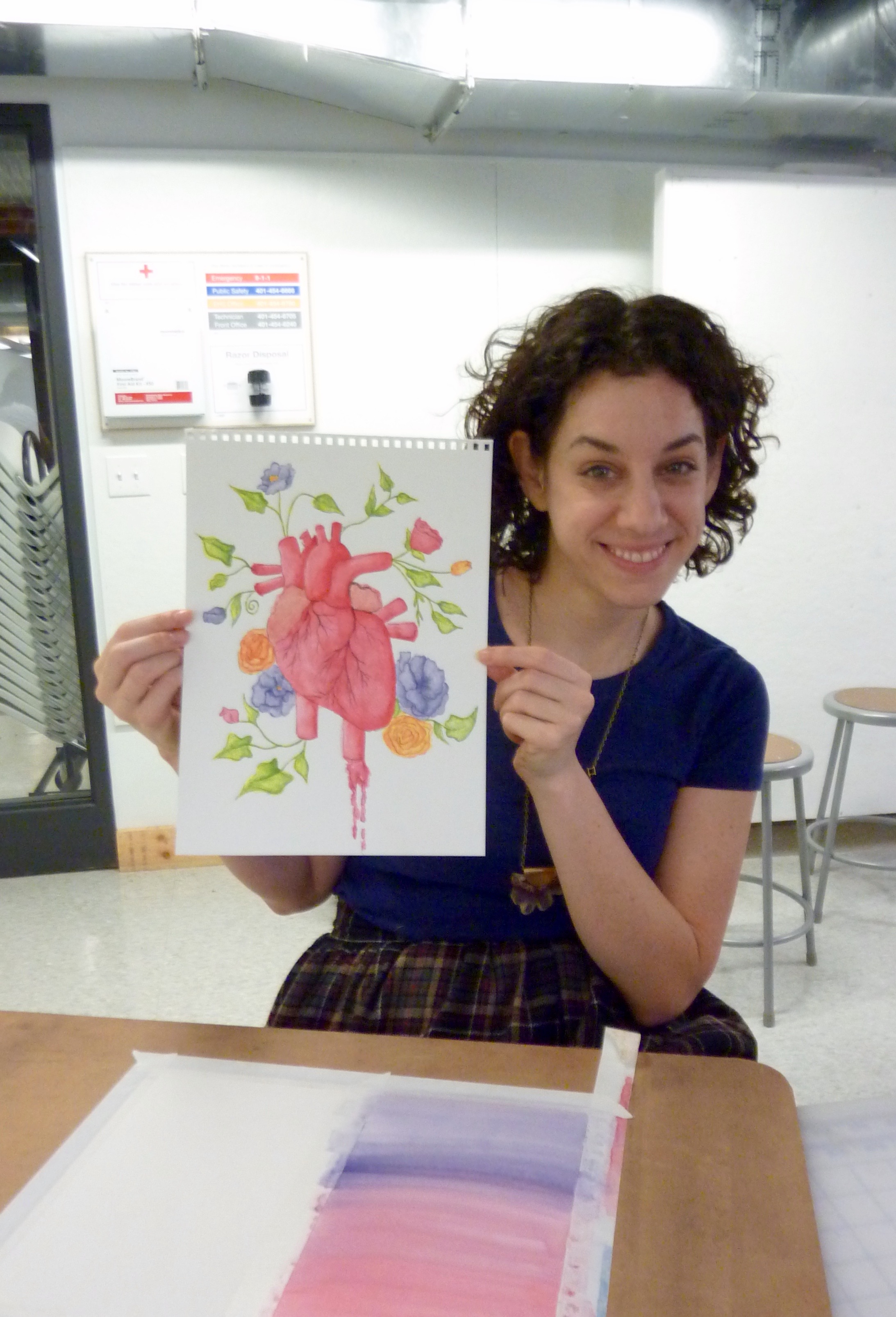 Amy was preparing to teach highschool students anatomy through art.