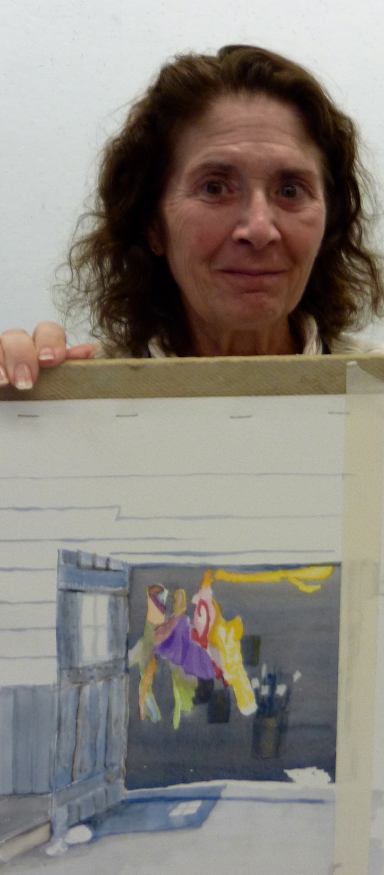 Kay traveled from Block Island to do a weathered scene from Block Island!