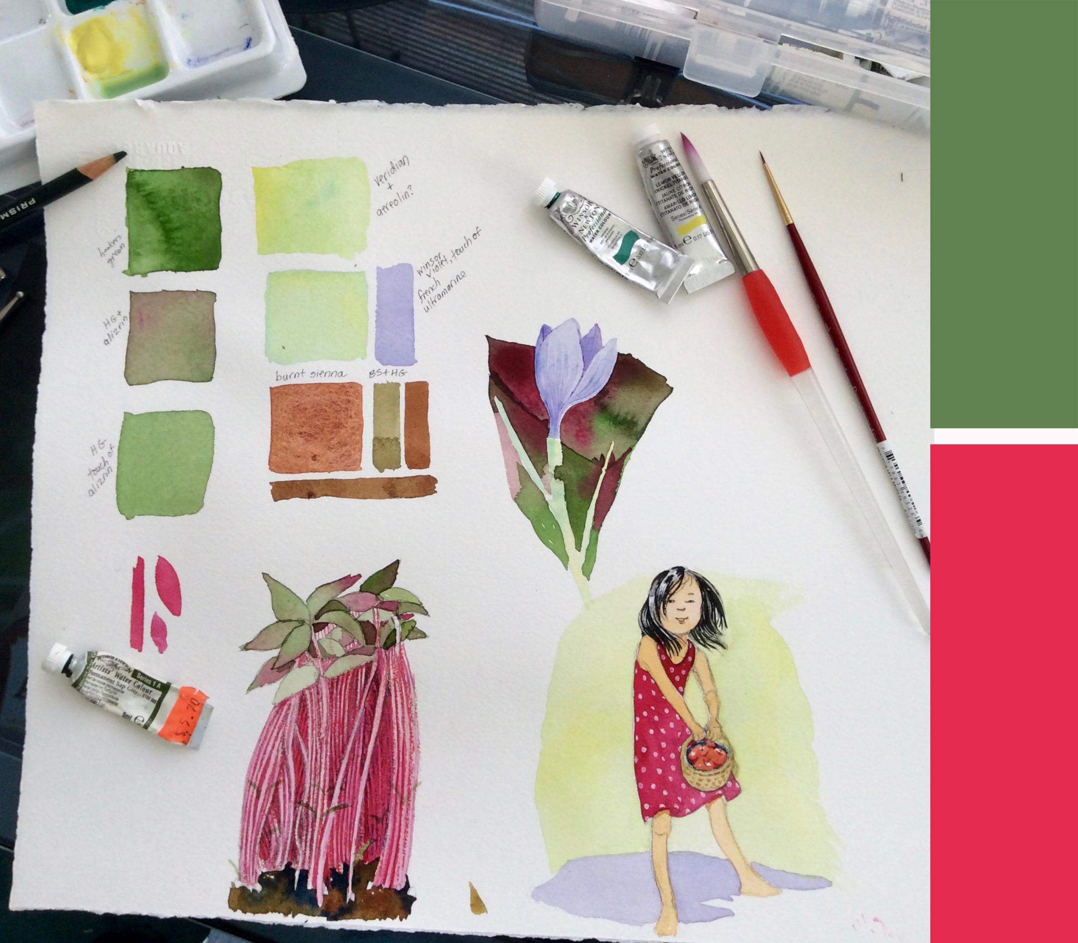 #WIP #amaranth #clovergreen @colour_collective