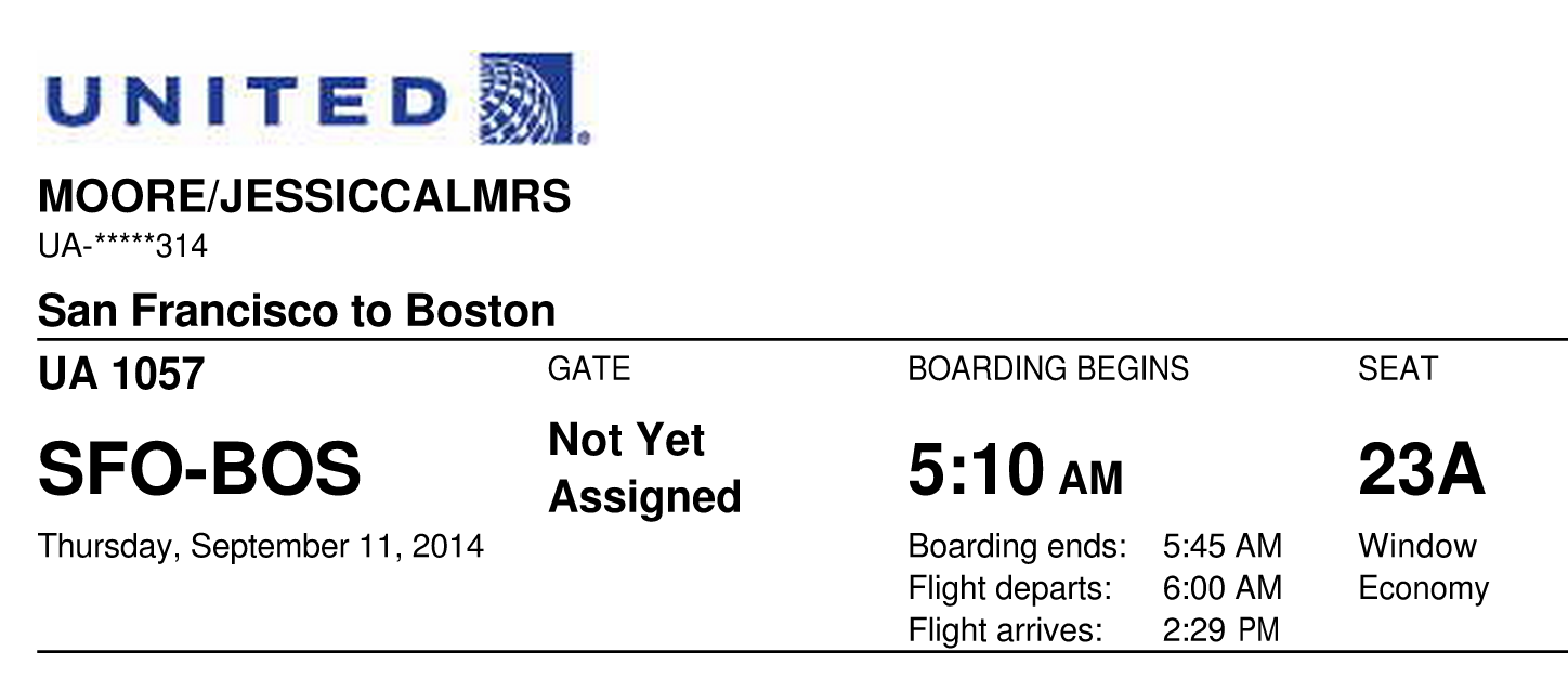 Lest you think we're living the high life, we're flying economy and on a crazy early flight.