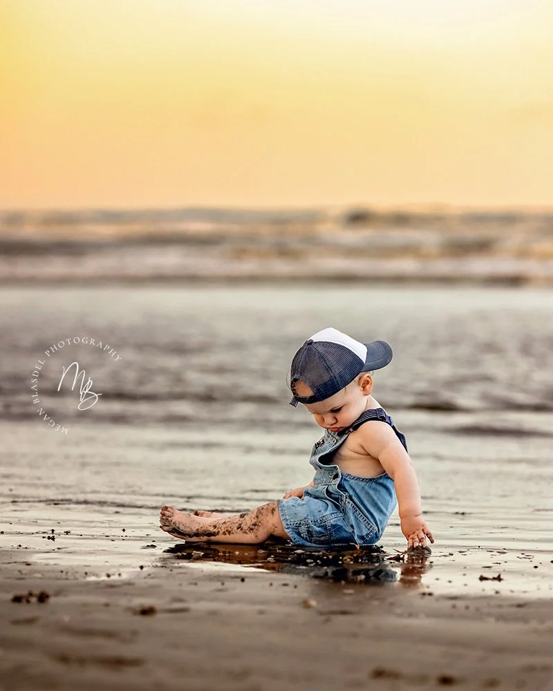 Galveston toddler family session