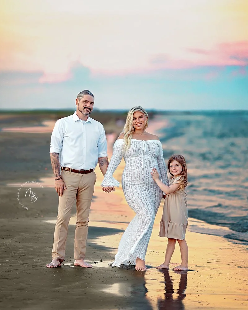 Maternity session on Galveston Beach