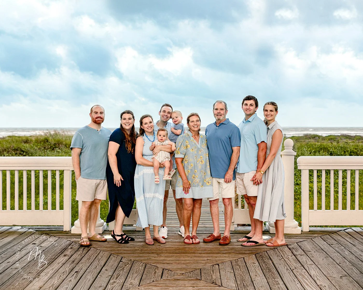 large family photo galveston beach megan blasdel