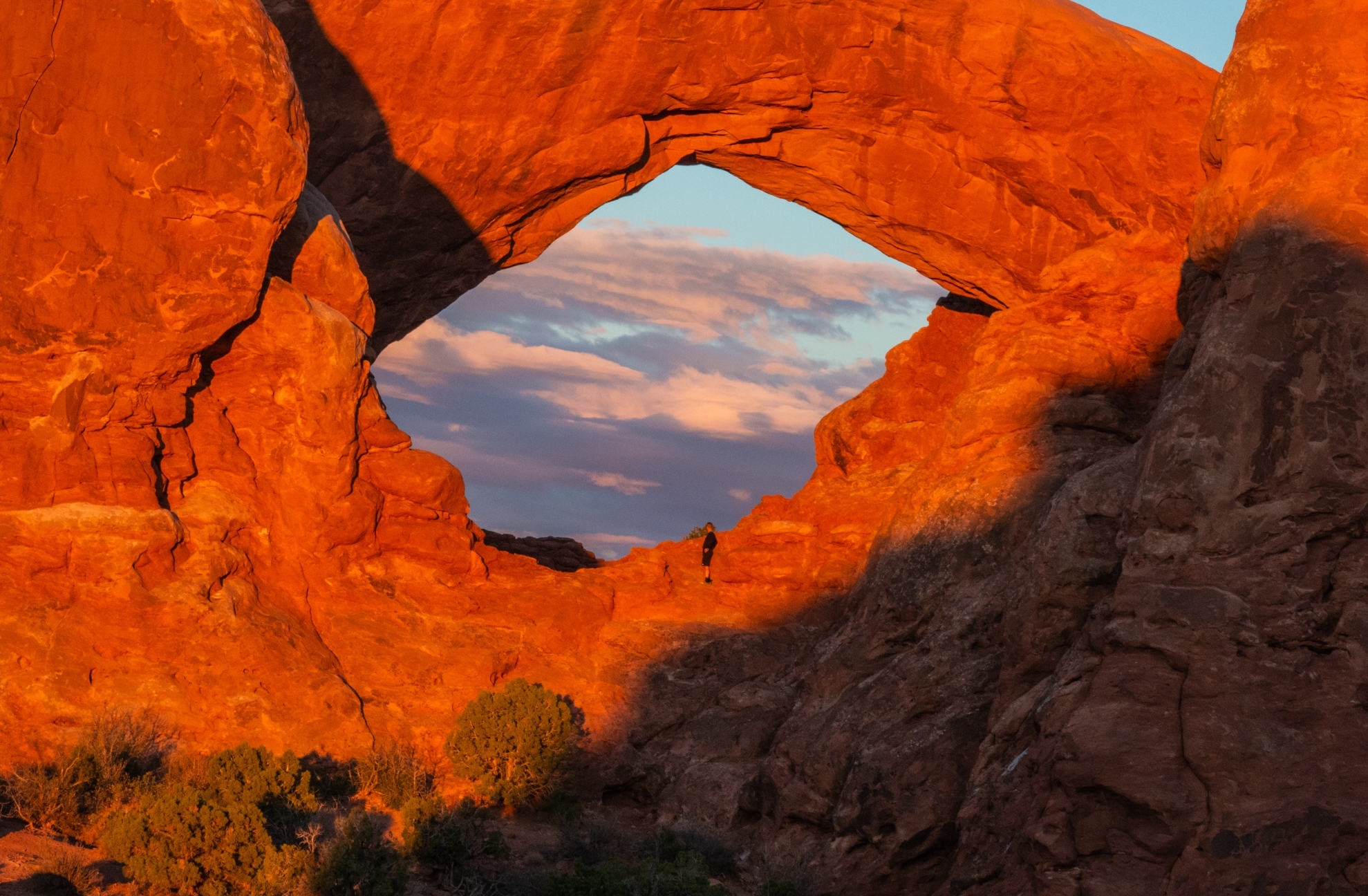 Windows at Sunset-Arches National Park