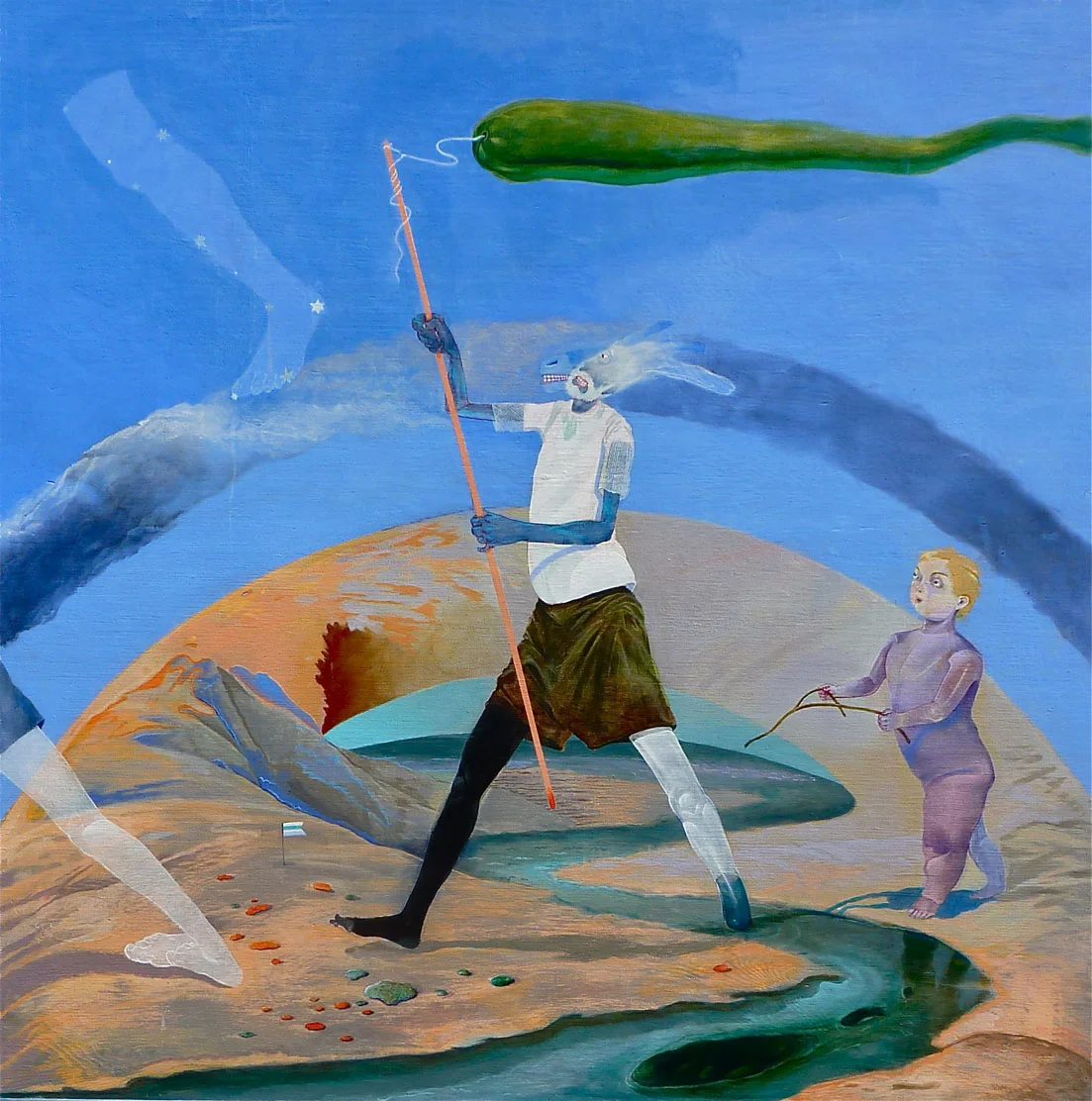 ,,Trzecia próba zaprowadzenia demokracji w Polsce" acrylic, 120x120cm, 2011