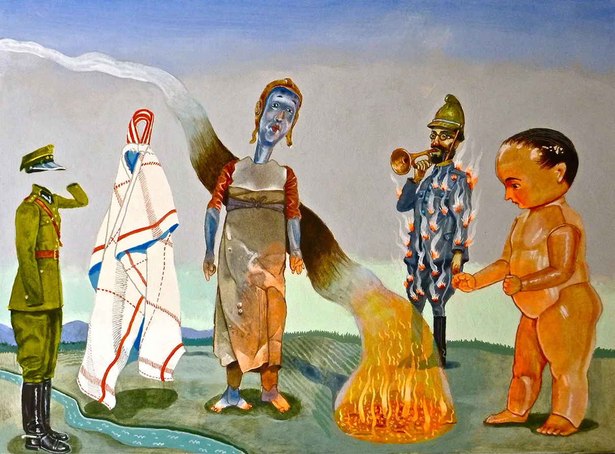 Grupa Rekonstrukcji Historycznych ,,Siódma Rocznica" acrylic, 38x28 cm