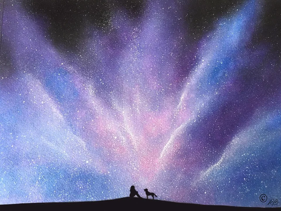 'Sitting under the Stars'. (SOLD)