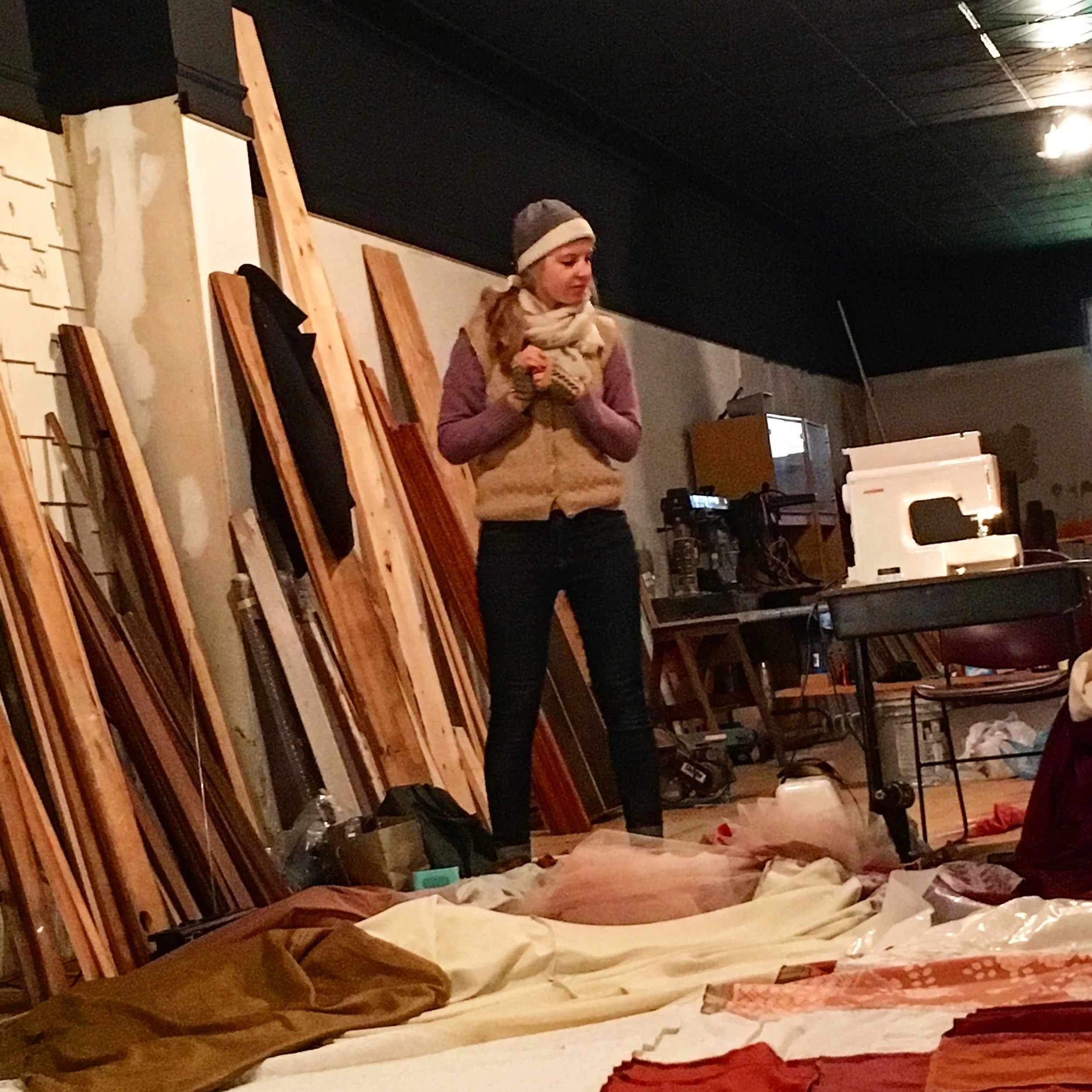 No heat in our rehearsal space. :(